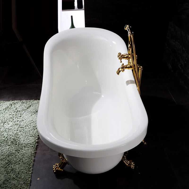 Acrylic bathroom European-style imperial concubine bathtub household double-layer thermal insulation small bathtub independent b