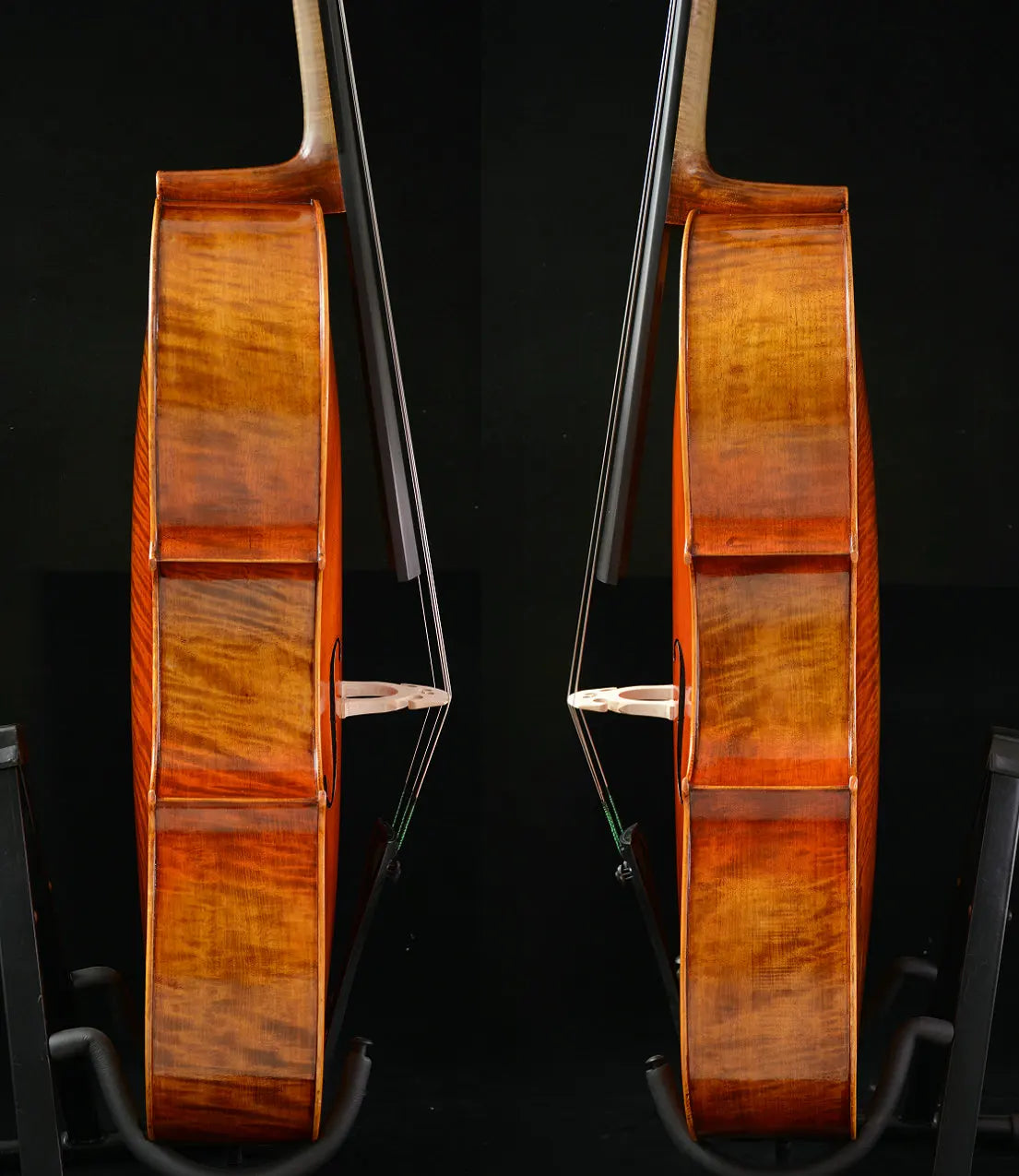 MMOOKA Actual Photo Fine Master 4/4 Cello Stradivari 1712 Davidov Cello Sea-wave alike Flame Back?