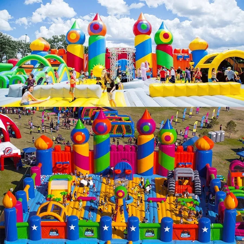 Adventure inflatable jumping park big inflatable bouncing castles inflatable playground outdoor for games