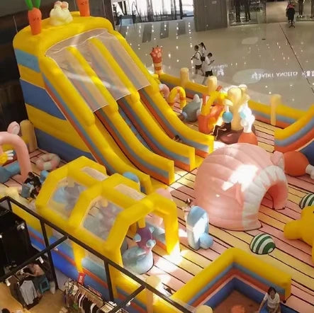 Adventure inflatable jumping park big inflatable bouncing castles inflatable playground outdoor for games