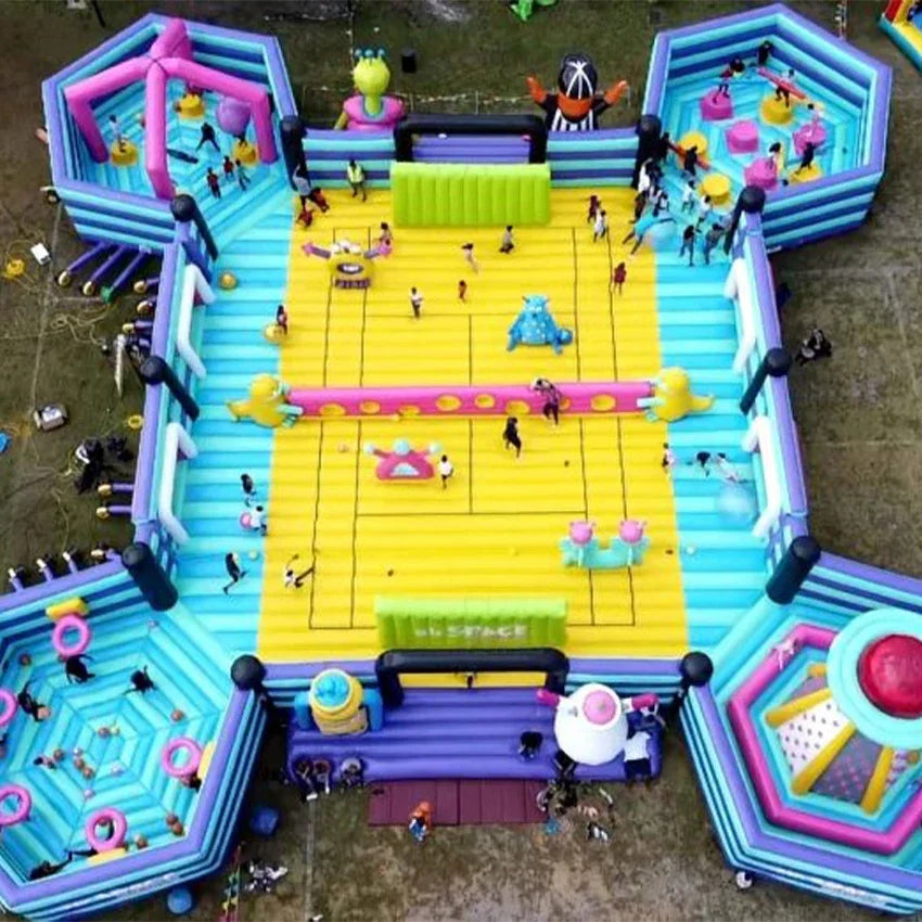 Adventure inflatable jumping park big inflatable bouncing castles inflatable playground outdoor for games
