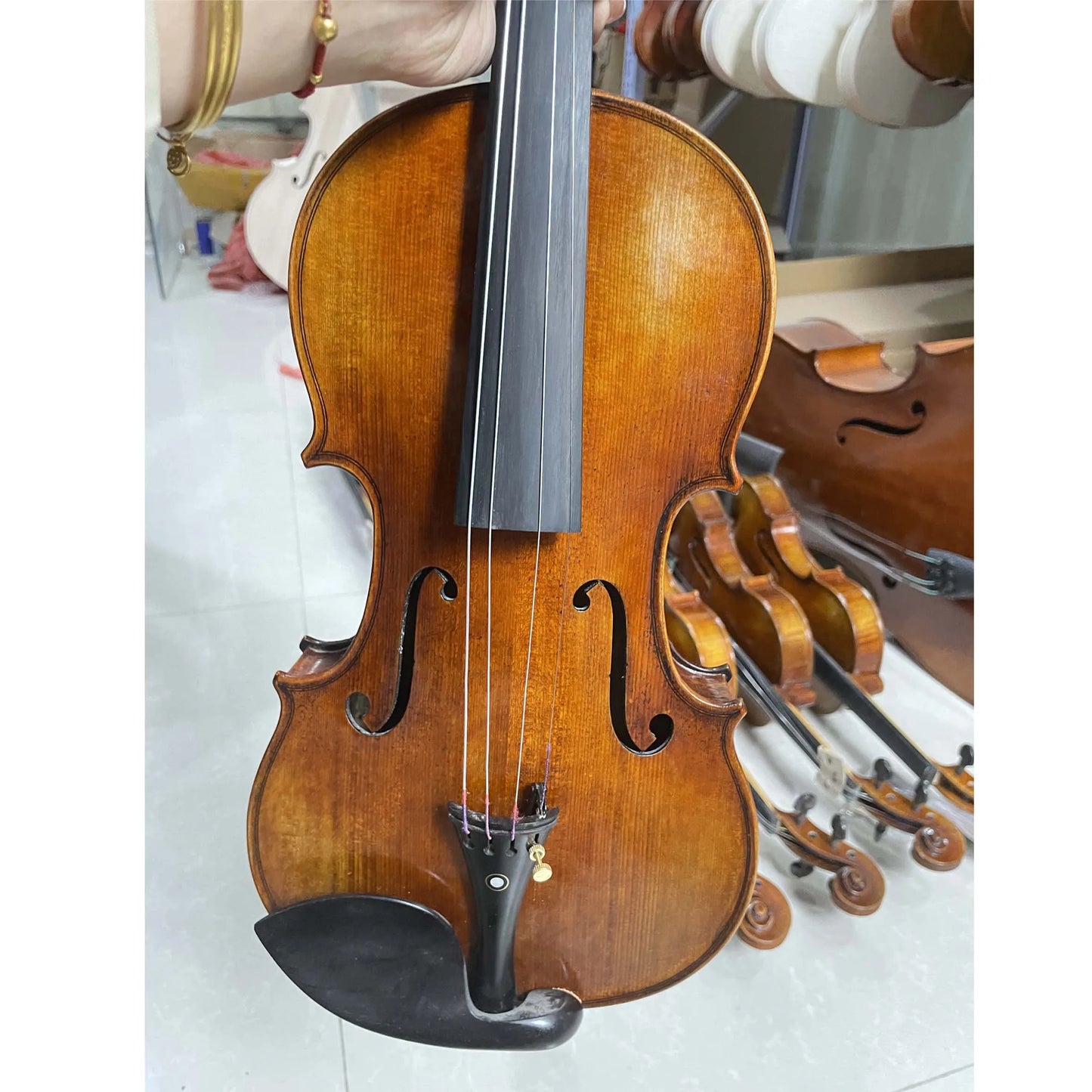 Aged Spruce and Birds Eye Maple full size 4/4 violin