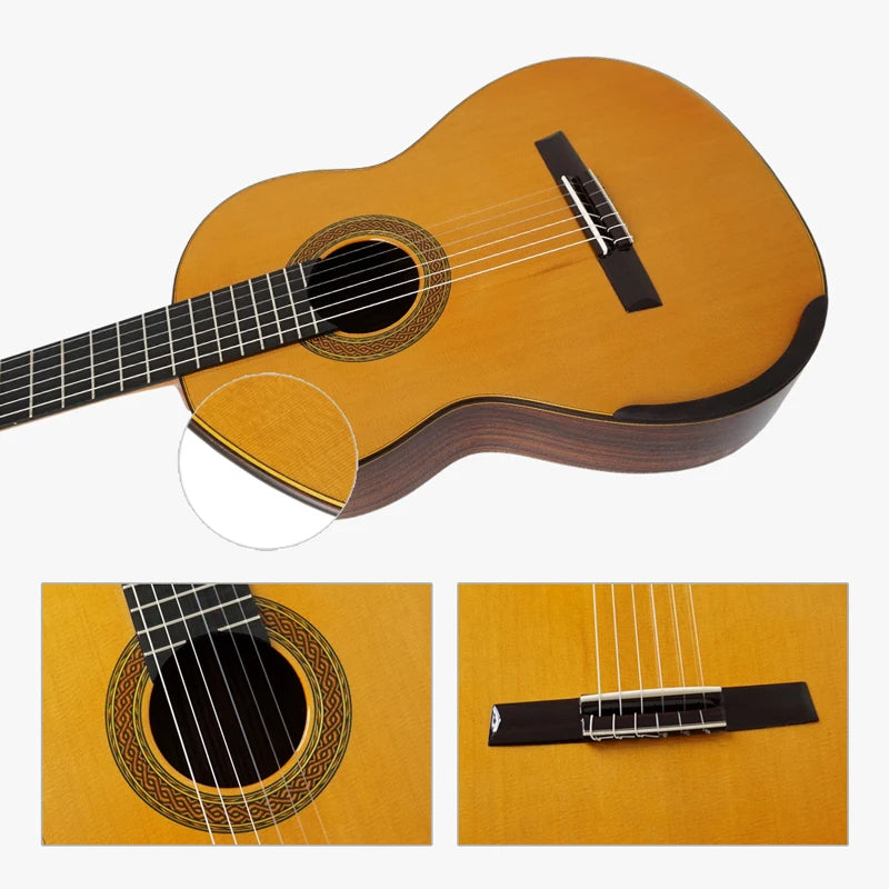 Aiersi Master Level Lattice Sound Brace Classical Guitar Cedar or Spruce Topboard 6 String Professional Musical Instrument