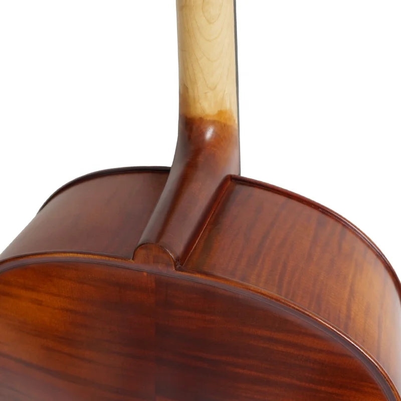 Aiersi Red Brown Varnished professional solid cello with Ebony Parts High Grade Nice Flame Maple musical string instruments