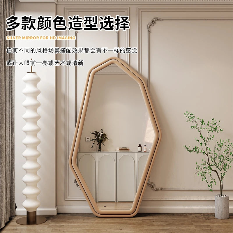 Alien internet celebrity full body mirror, home bedroom decoration mirror, clothing store, irregular wall dressing