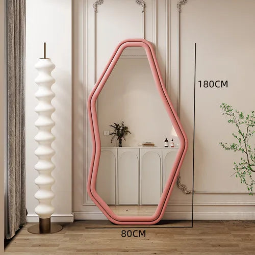 Alien internet celebrity full body mirror, home bedroom decoration mirror, clothing store, irregular wall dressing