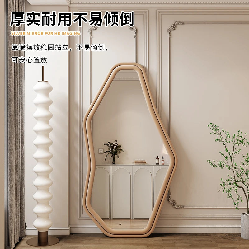 Alien internet celebrity full body mirror, home bedroom decoration mirror, clothing store, irregular wall dressing
