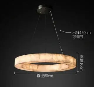 All-copper marble living room chandelier post-modern simple luxury dining room bedroom villa hall lamp model room