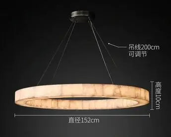 All-copper marble living room chandelier post-modern simple luxury dining room bedroom villa hall lamp model room