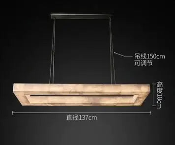 All-copper marble living room chandelier post-modern simple luxury dining room bedroom villa hall lamp model room