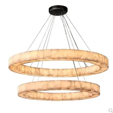 All-copper marble living room chandelier post-modern simple luxury dining room bedroom villa hall lamp model room