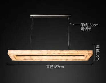 All-copper marble living room chandelier post-modern simple luxury dining room bedroom villa hall lamp model room