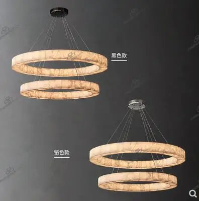 All-copper marble living room chandelier post-modern simple luxury dining room bedroom villa hall lamp model room