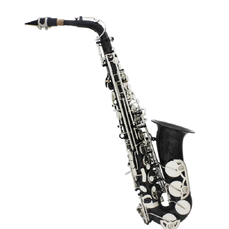 MMOOKA Alto Saxophone with White Shell Keys, E-flat Brass Body Carved, Just Learning to Play a Wind Instrument