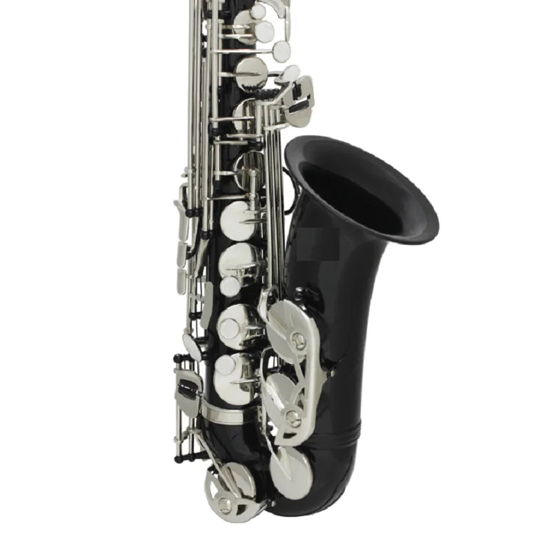 MMOOKA Alto Saxophone with White Shell Keys, E-flat Brass Body Carved, Just Learning to Play a Wind Instrument
