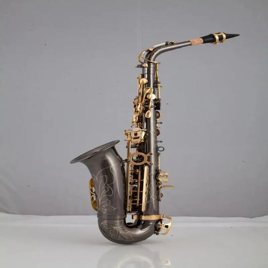 MMOOKA Alto saxophone, wind instrument, black nickel process, Eb tone, package mail, full set of accessories one to one