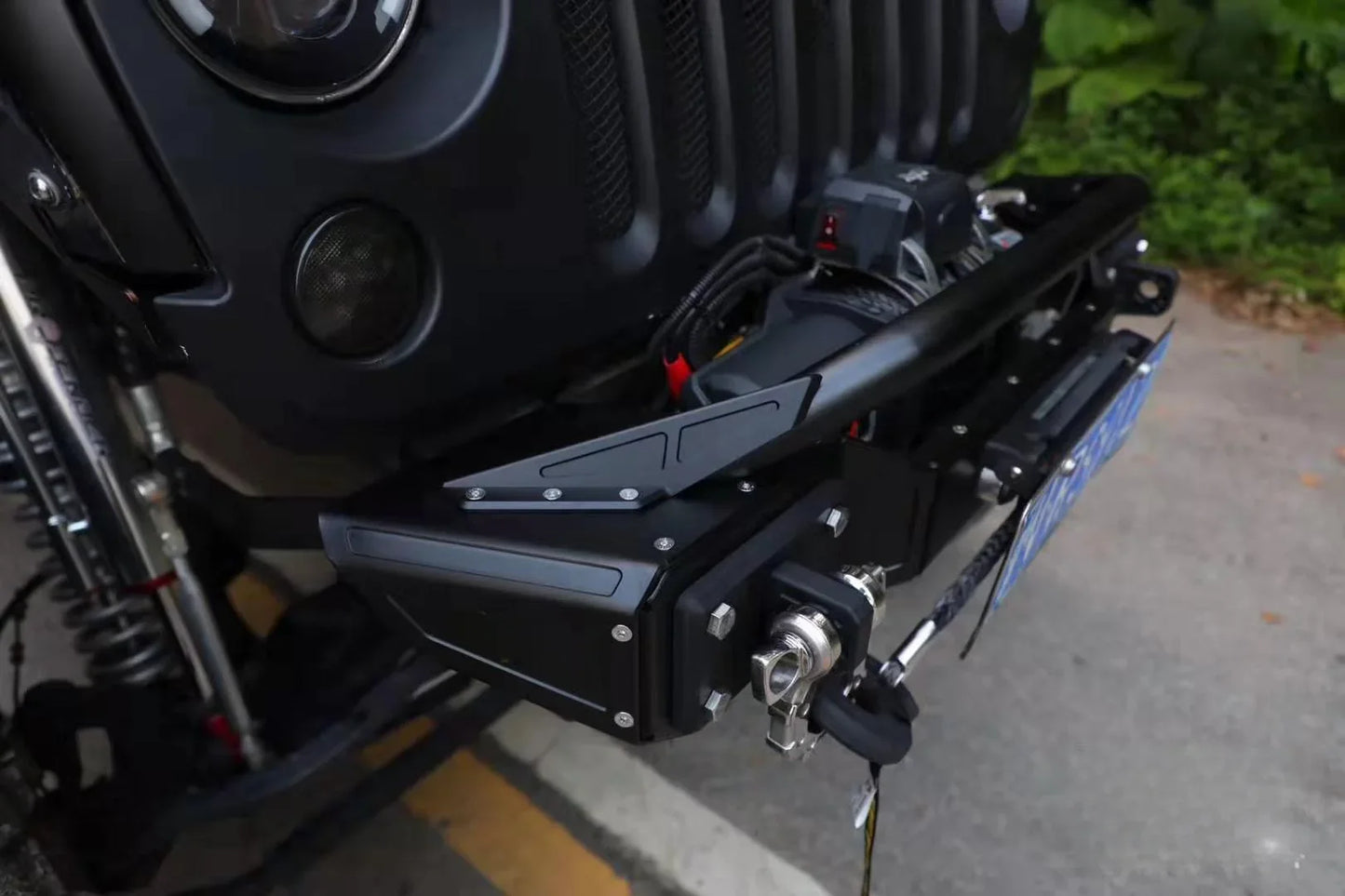 Aluminium Black Front Bumper for jeep wrangler JK 07+ car accessories from Maiker offroad