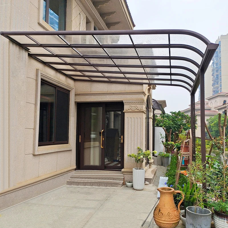 Aluminum Alloy Canopy Outdoor Rain Proof Balcony Household Villa Door Head Courtyard Eaves Sunshine Shed Window Rain Curtain