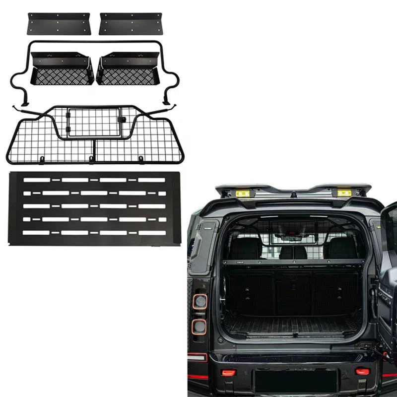 Aluminum Car Trunk Luggage Storage Shelves Multifunctional Storage Pallet Rack For Land Rover Defender 2020-2024