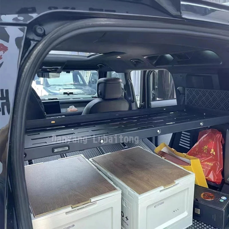 Aluminum Car Trunk Luggage Storage Shelves Multifunctional Storage Pallet Rack For Land Rover Defender 2020-2024