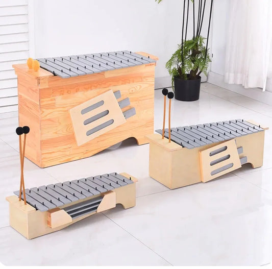 Electronic musical instruments Aluminum Xylophone 13 tones Complete set includes Treble, midrange and bass tonal modification Box type percussion instrument