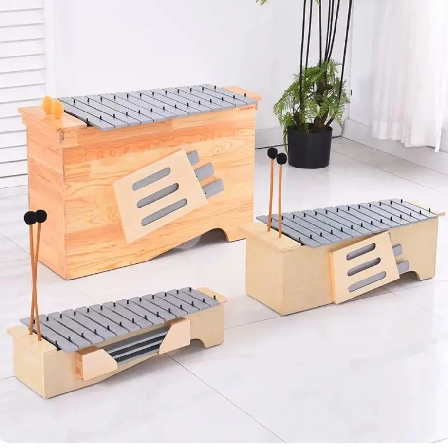 Electronic musical instruments Aluminum Xylophone 13 tones Complete set includes Treble, midrange and bass tonal modification Box type percussion instrument