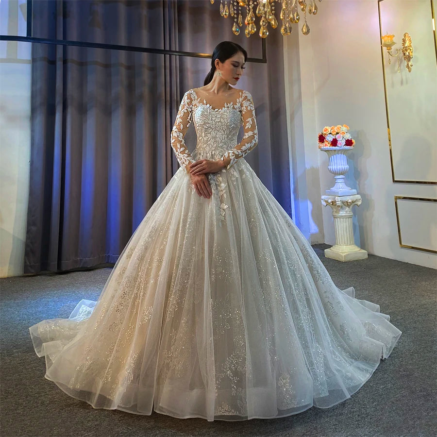Amanda Novias lace long sleeves beach style wedding dress custom order