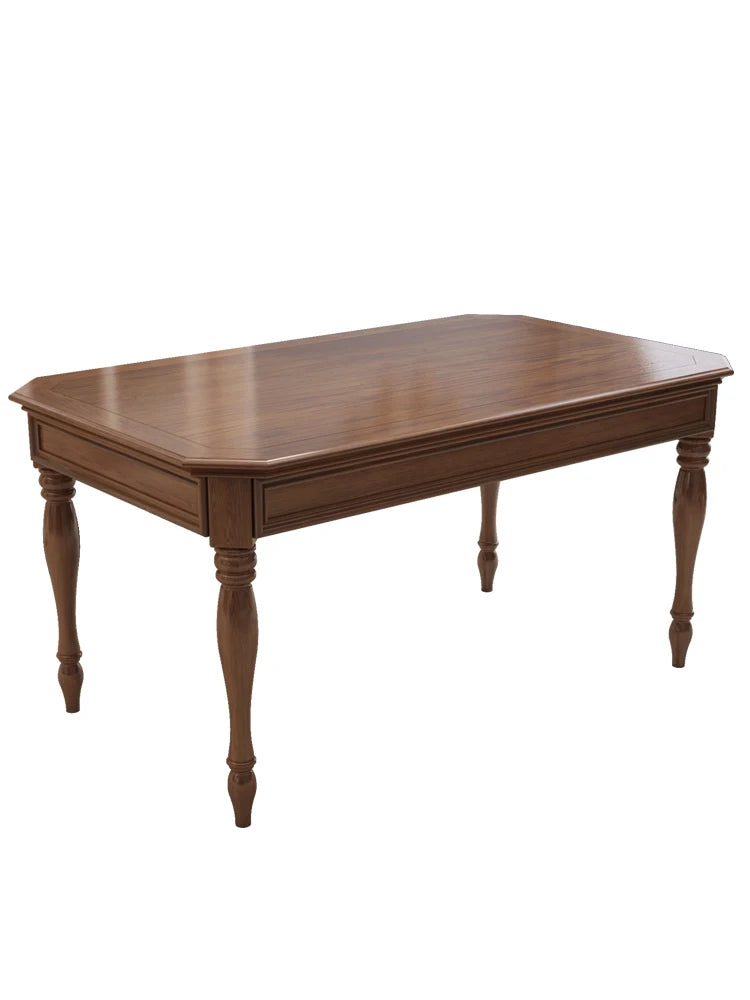 American country dining table and chair combination solid wood dining table dining room furniture household luxury modern.