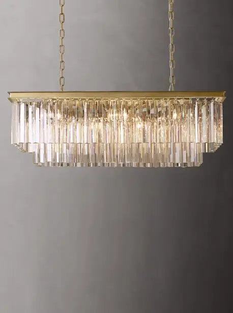 American minimalist restaurant chandelier postmodern luxury copper crystal designer hotel villa chandelier