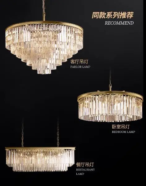 American minimalist restaurant chandelier postmodern luxury copper crystal designer hotel villa chandelier