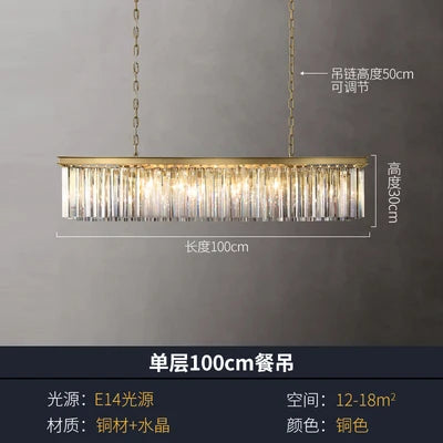 American minimalist restaurant chandelier postmodern luxury copper crystal designer hotel villa chandelier