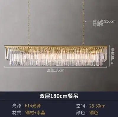 American minimalist restaurant chandelier postmodern luxury copper crystal designer hotel villa chandelier