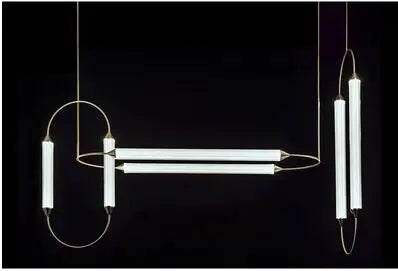 American retro court law European post-modern glass leaf bedroom living room dining room duplex building villa chandelier led