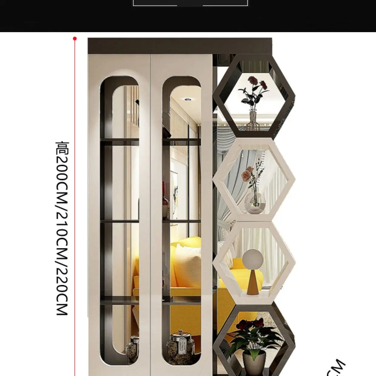 American style porch cabinet, partition cabinet, entrance shoe cabinet, multi-function hall cabinet, simple modern partition scr