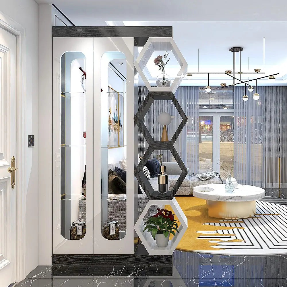 American style porch cabinet, partition cabinet, entrance shoe cabinet, multi-function hall cabinet, simple modern partition scr