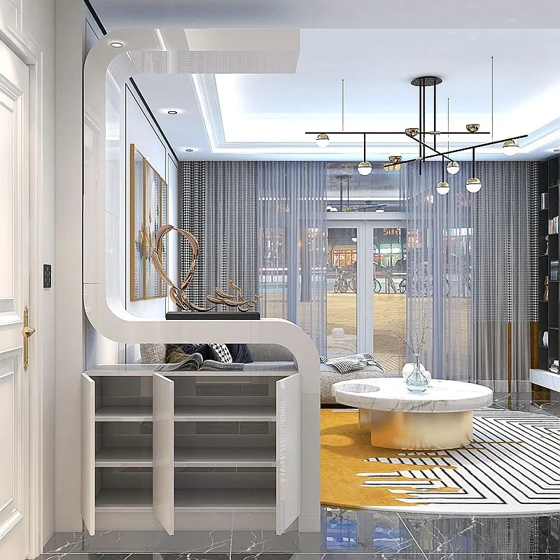 American style porch cabinet, partition cabinet, entrance shoe cabinet, multi-function hall cabinet, simple modern partition scr