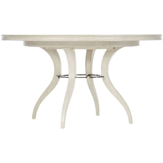 American style solid wood dining table retro white antique circular dining table villa furniture design dining table chair