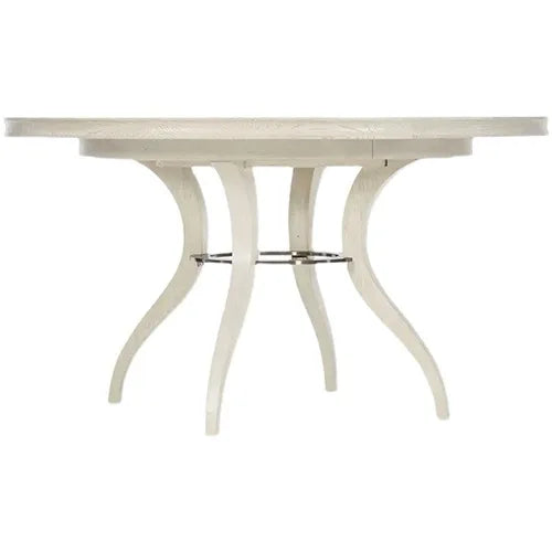 American style solid wood dining table retro white antique circular dining table villa furniture design dining table chair