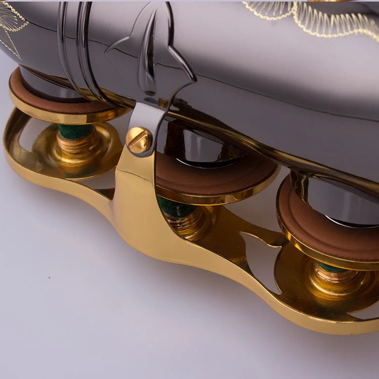 Antique Style Colored Black Nickel Plated Curved Soprano Sax Saxophone