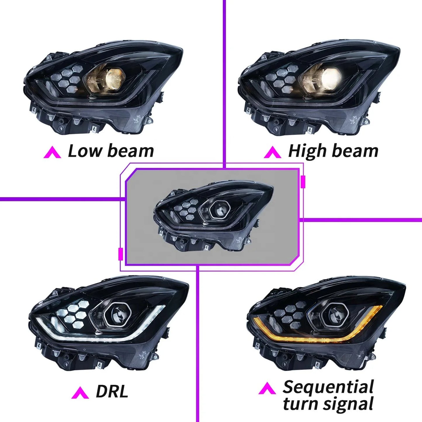 Archaic Autozubehör Front leuchte 2018-2021 für Swift DRL Signal Projektor linse Kfz-Baugruppe für Suzuki Swift Scheinwerfer
