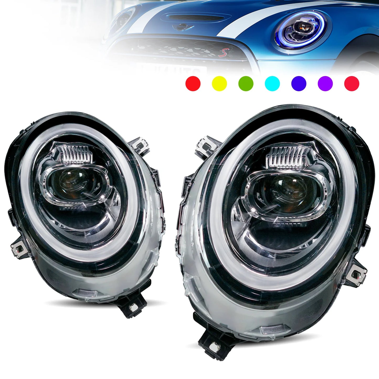 Archaic Factory LED RGB starten animation DRL für Mini F54 scheinwerfer Clubman F55 F56 F57 JCW 2014-2020 mini scheinwerfer