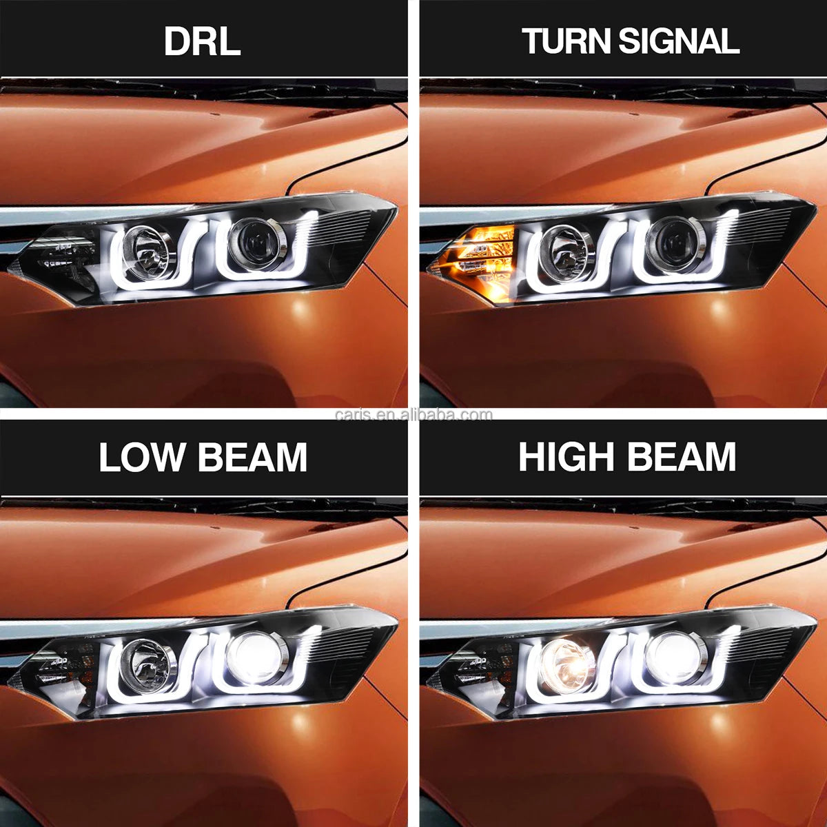 Archaic Factory neues Design für  Vios Autos chein werfer 2014-2018 Plug & Play mit DRL Hoch-/Abblendlicht für  Vios