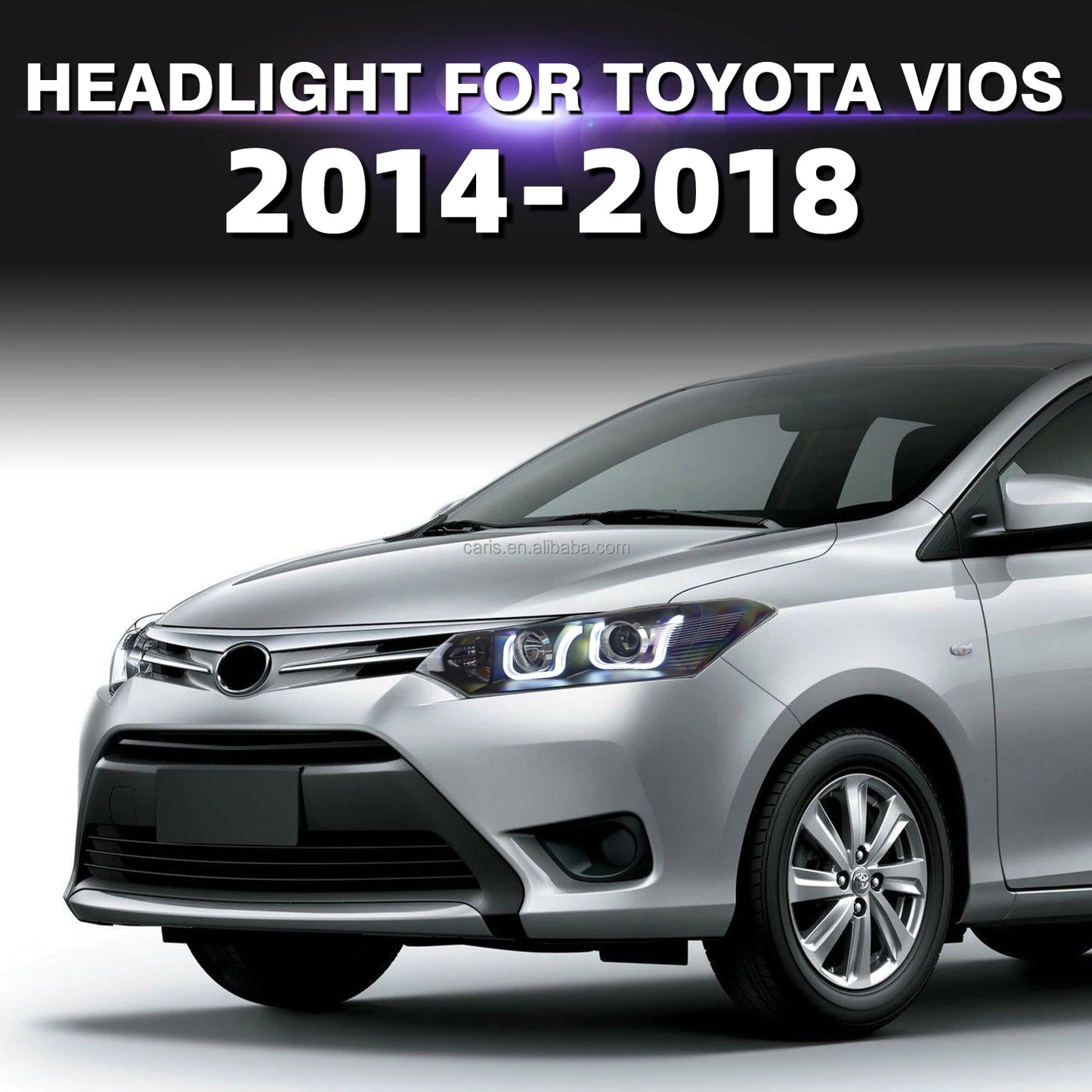 Archaic Factory neues Design für  Vios Autos chein werfer 2014-2018 Plug & Play mit DRL Hoch-/Abblendlicht für  Vios