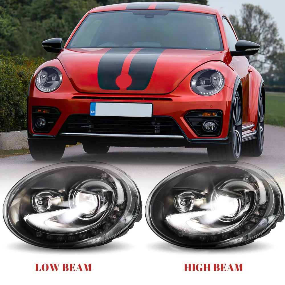 Archaic For Beetle Scheinwerfer baugruppe 2014-2020 mit Tagfahrlicht Dual Beam Lens keine Lampen benötigt LED-Scheinwerfer Für K