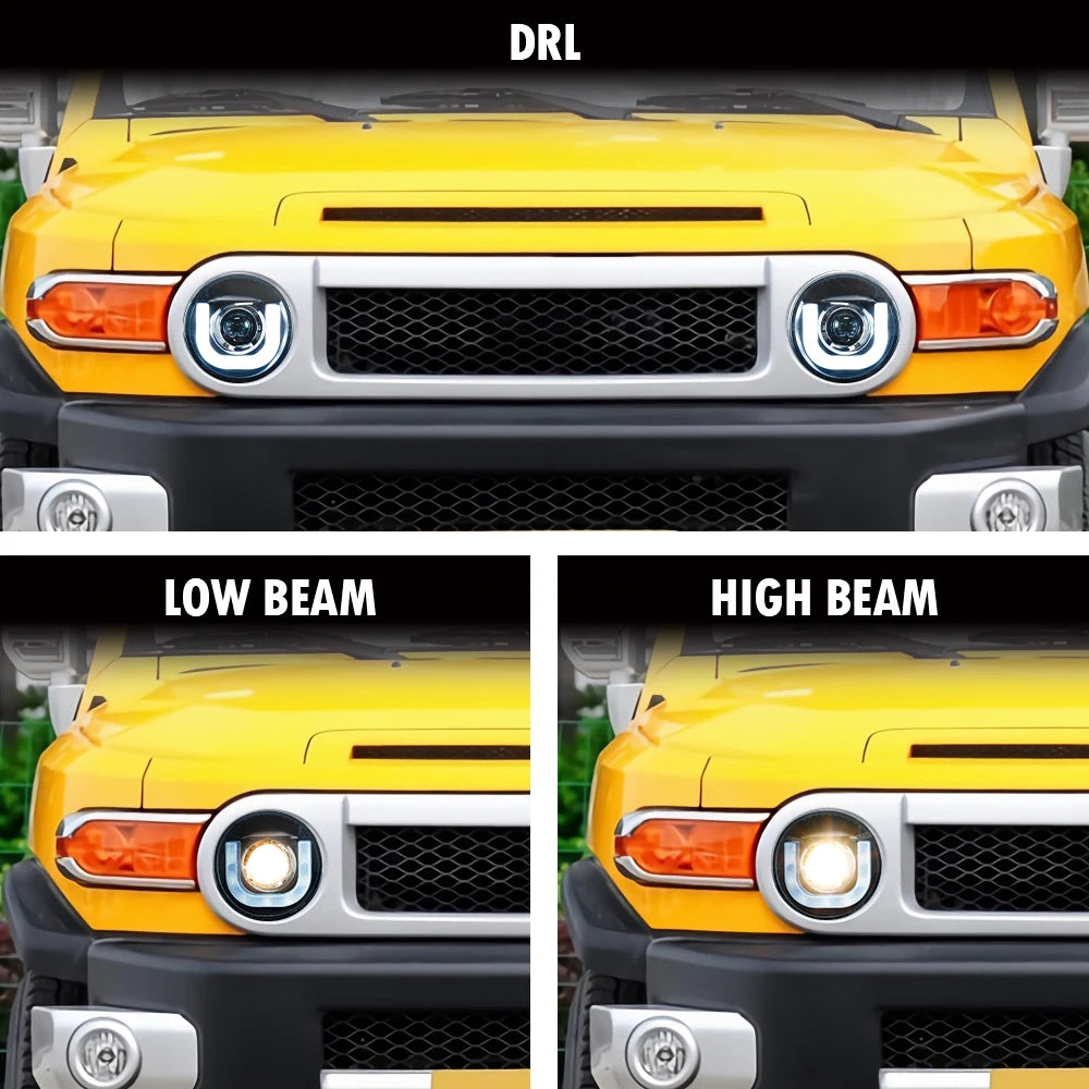 Archaic LED DRL Scheinwerfer Scheinwerfer Baugruppe für  FJ Cruiser 2007-2020 HID