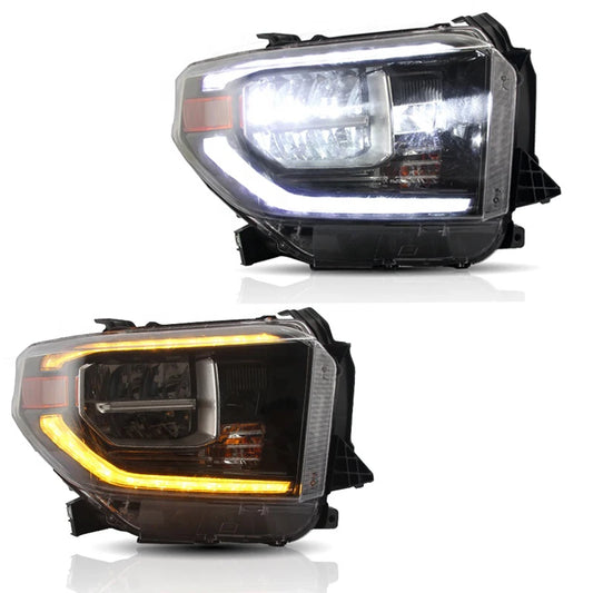 Archaic LED Headlights for  Tundra 2014-2019 with Sequential turning signal No Bulbs Needed headlamp for Tundra SR S