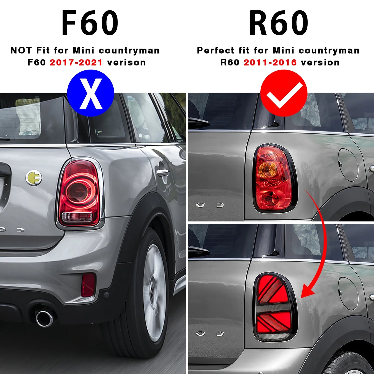 Archaic LED Mini R60 Rück leuchte Plug & Play Start animation für  Mini Countryman R60 2010-2016 JCW Rücklichter