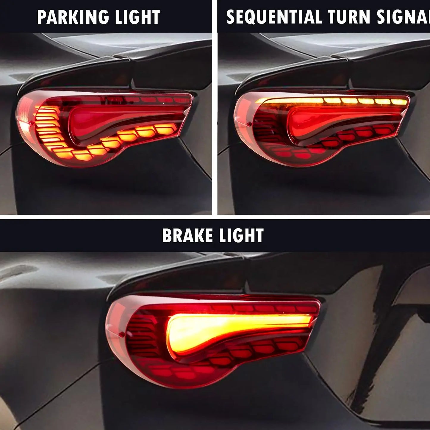 Archaic LED Rücklicht für  86 Autos Start Sequential Fit Subaru BRZ  GR86 GT86 Rücklicht 2012-2020