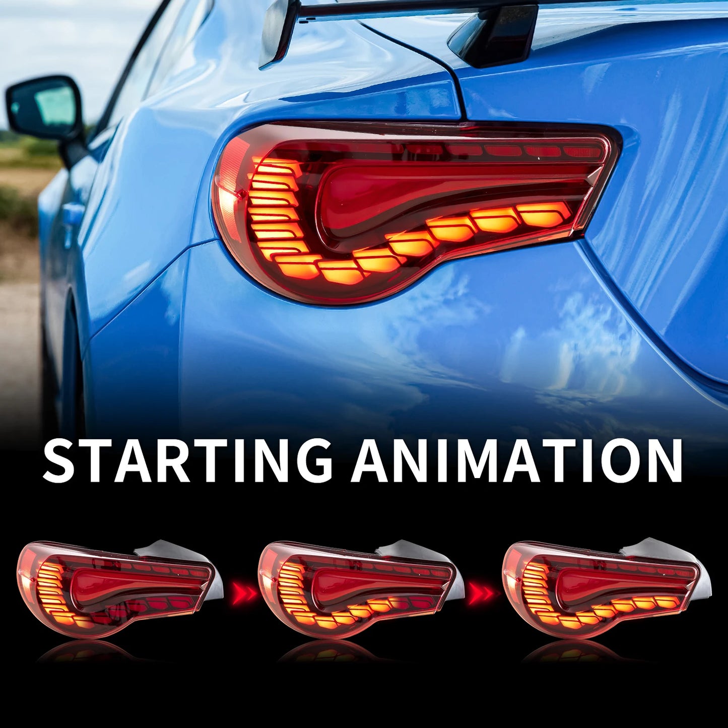 Archaic LED Rücklicht für  86 Autos Start Sequential Fit Subaru BRZ  GR86 GT86 Rücklicht 2012-2020