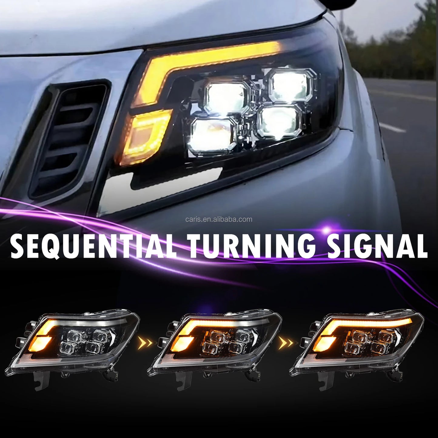 Archaic New Design Scheinwerfer Für Nissan Navara Np300 2015-2020 Mit Dynamic Blinker Plug & Play Scheinwerfer